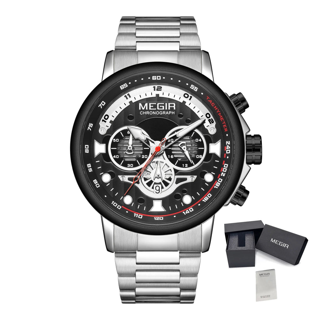 Megir Executive Steel Chronograph | Chronlux