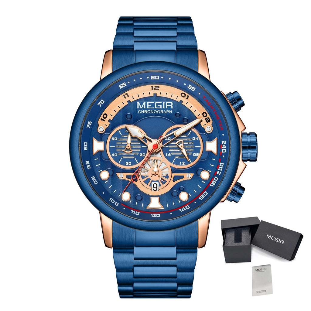 Megir Executive Steel Chronograph | Chronlux