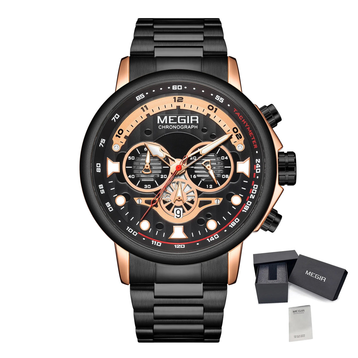 Megir Executive Steel Chronograph | Chronlux