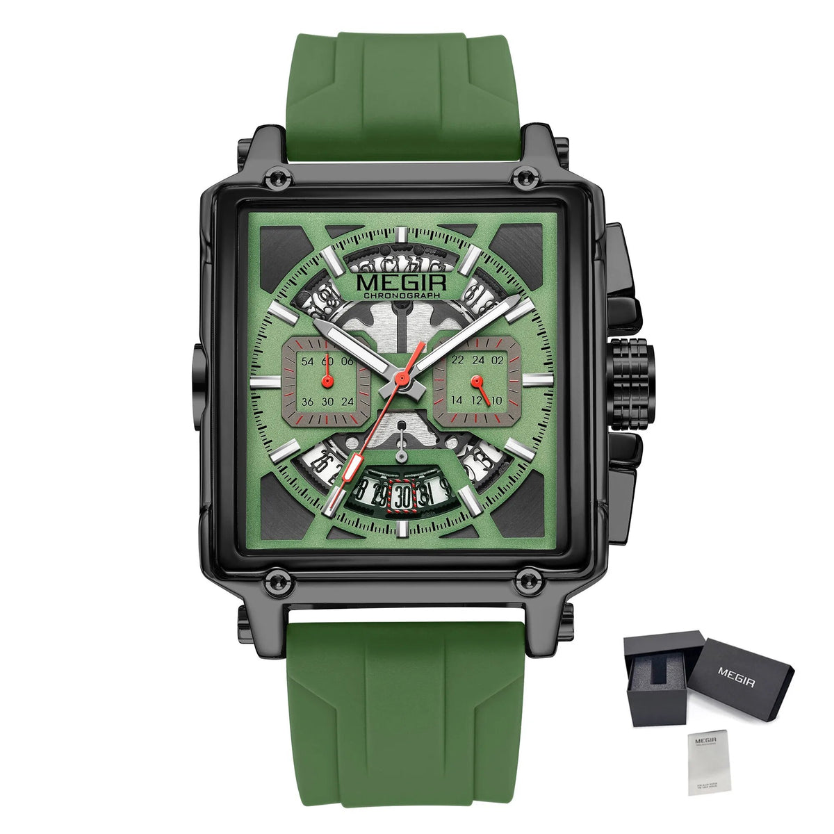 Megir Square Dial Military Sport Watch | Chronlux