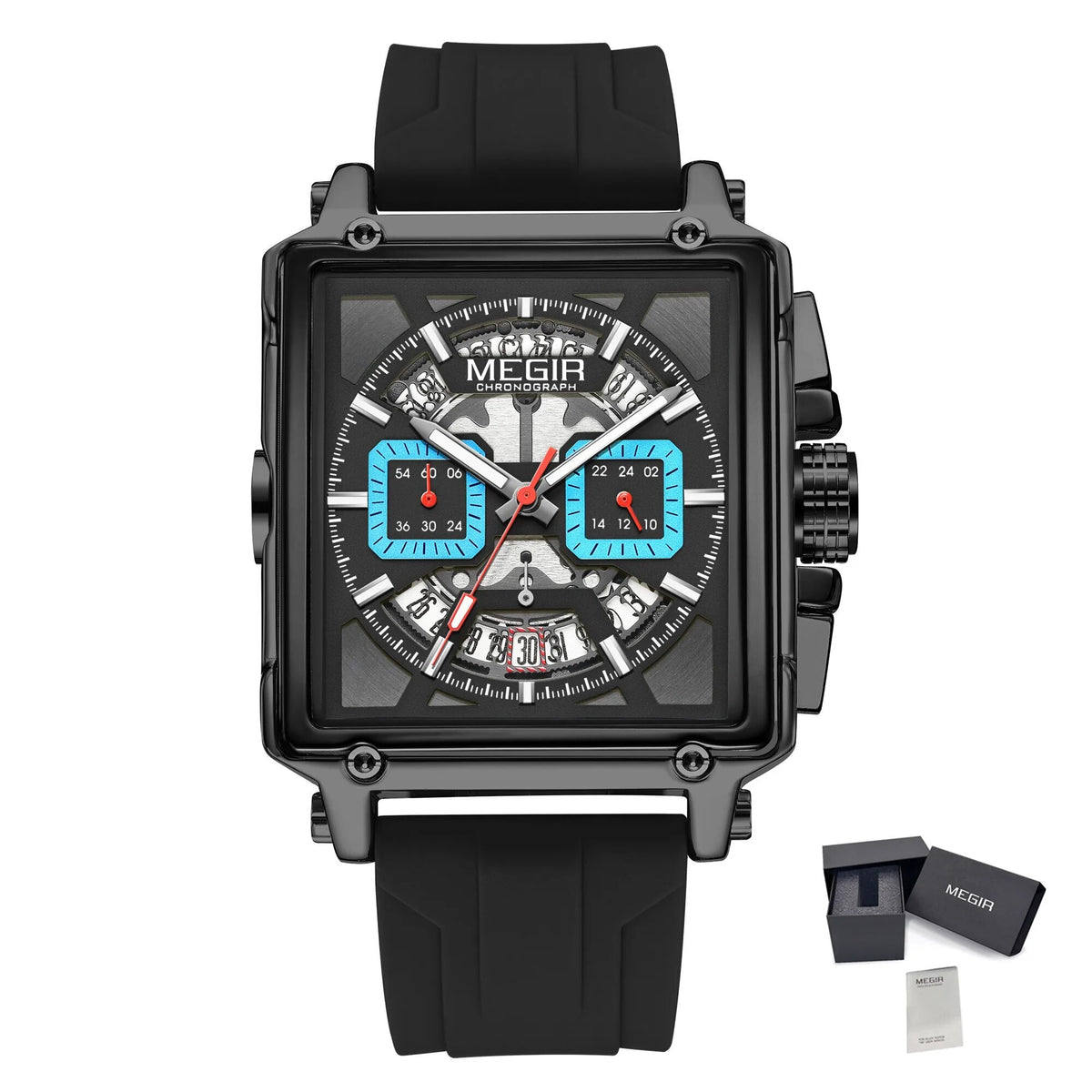 Megir Square Dial Military Sport Watch | Chronlux