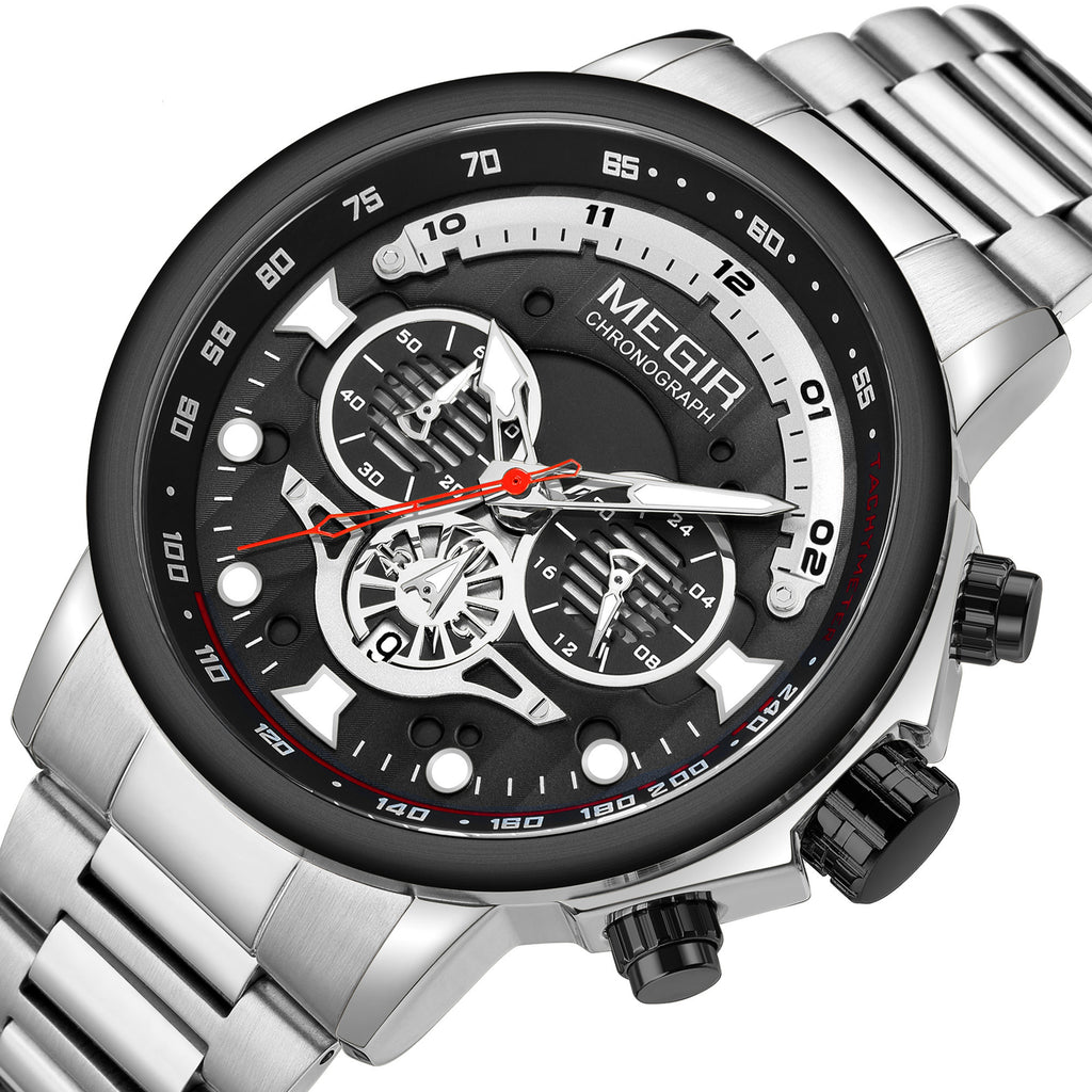Megir Executive Steel Chronograph | Chronlux