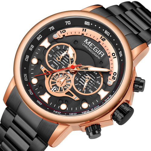 Megir Executive Steel Chronograph | Chronlux