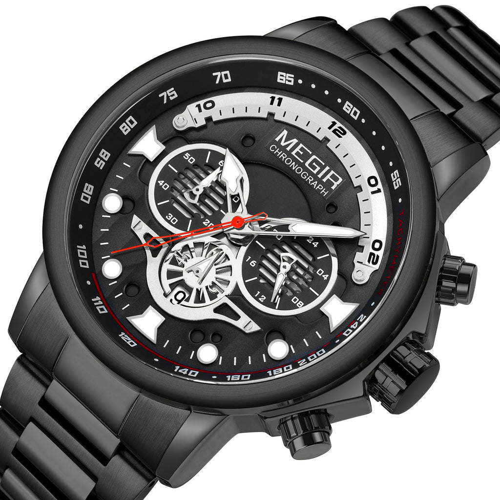 Megir Executive Steel Chronograph | Chronlux