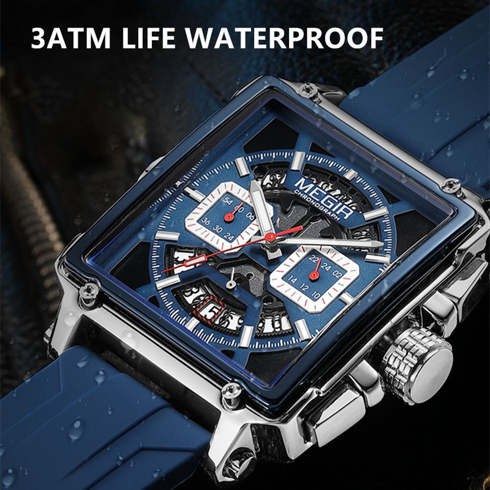 Megir Square Dial Military Sport Watch | Chronlux