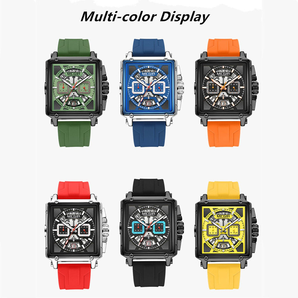 Megir Square Dial Military Sport Watch | Chronlux