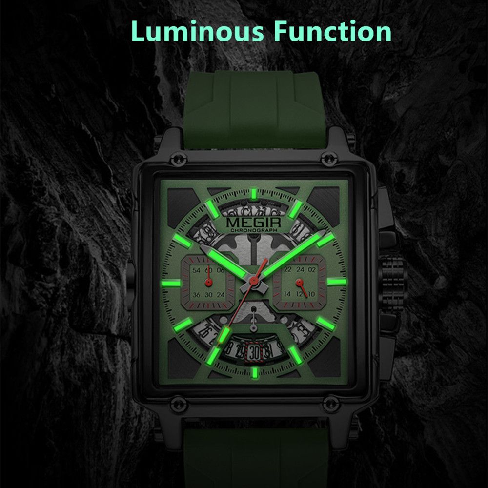 Megir Square Dial Military Sport Watch | Chronlux